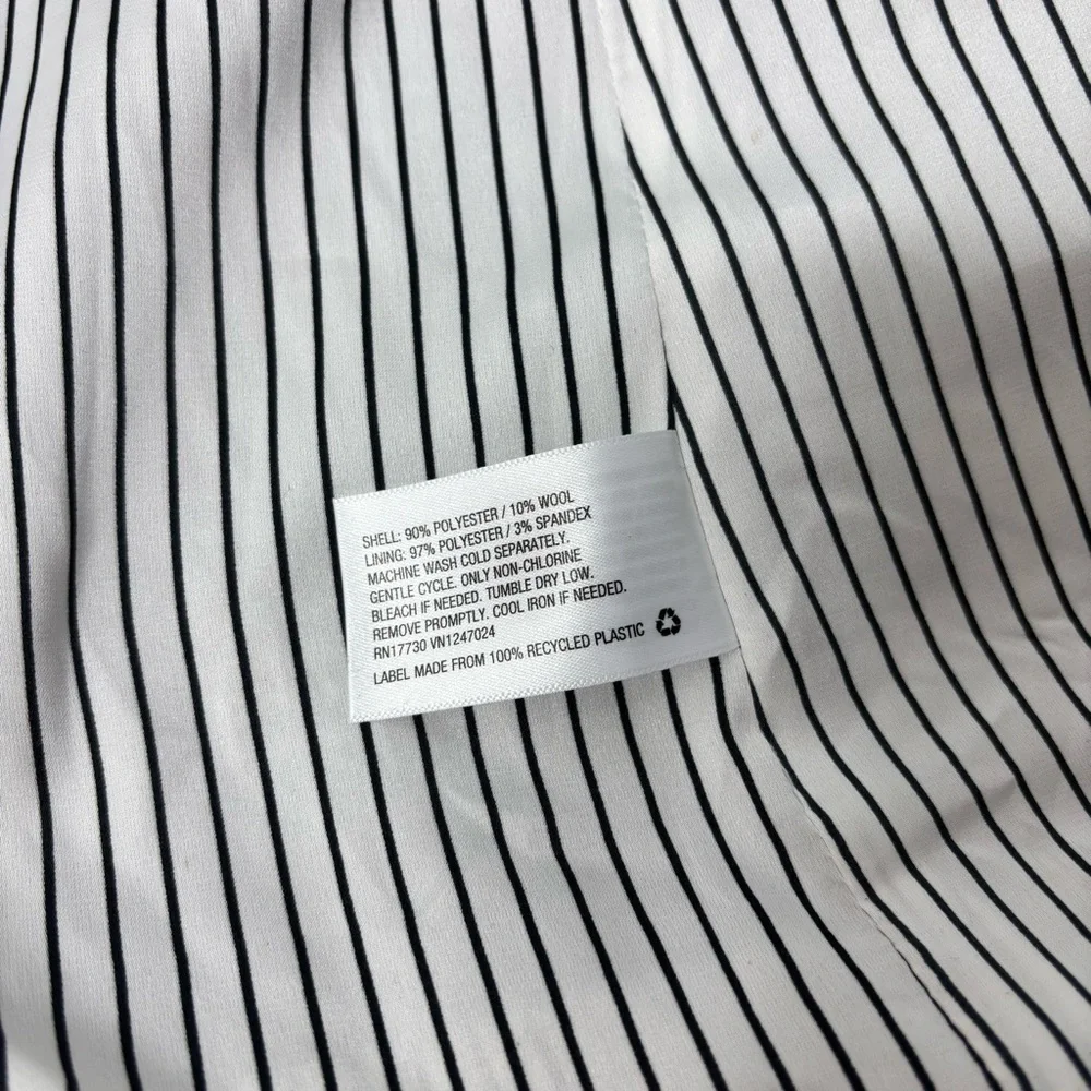 Nili Lotan for Target Long Overcoat Plaid Double Breasted‎ Black White Size XL